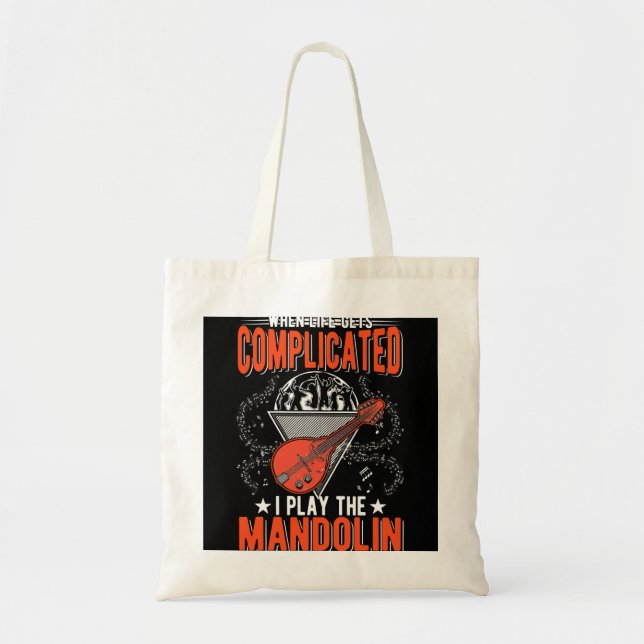 Mandolin Lover Player Mandolinist Tote Bag (Front)