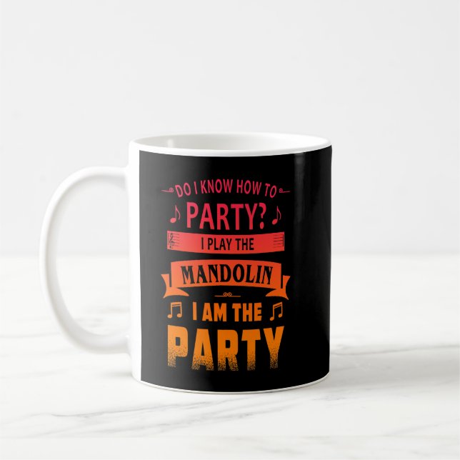 Mandolin Lover player party tee Coffee Mug (Left)