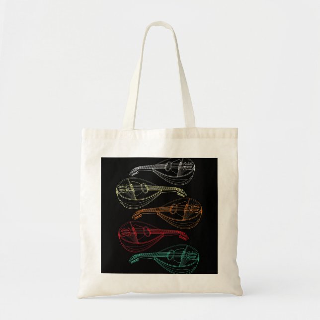 Mandolin Lover Player Strings Player Bluegrass Mus Tote Bag (Front)