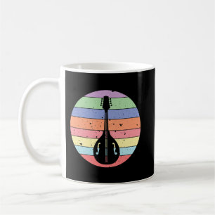 Mandolin Lover Retro Vintage Sunset Style 70s 80s Coffee Mug