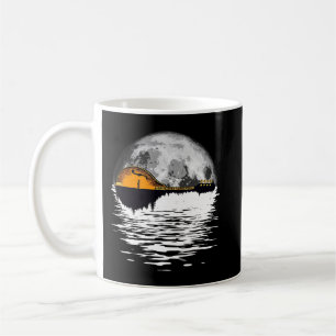 Mandolin Lover Trees Reflection 80s Retro Full Moo Coffee Mug