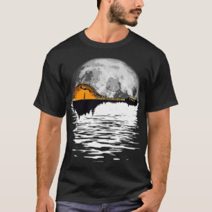 Mandolin Lover Trees Reflection 80s Retro Full Moo T-Shirt