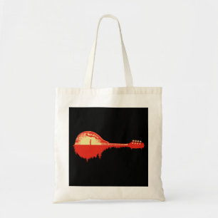 Mandolin Lover Trees Reflection 80s Retro Minimali Tote Bag