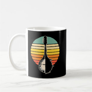 Mandolin Lover Trees Reflection 80s Retro Sunset B Coffee Mug
