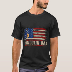 Mandolin Lover Vintage Mandolin Dad American USA F T-Shirt