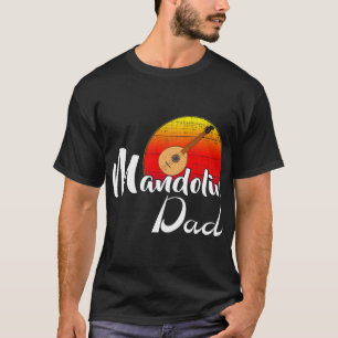 Mandolin Lover Vintage Mandolin Dad Retro Sunset F T-Shirt