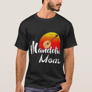 Mandolin Lover Vintage Mandolin Mum Retro Sunset F T-Shirt