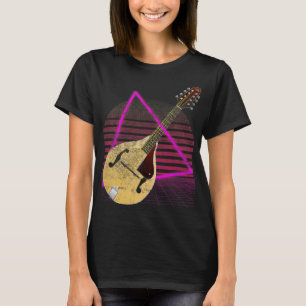 Mandolin Lover Vintage Mandolin Vaporwave 80s Aest T-Shirt