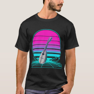 Mandolin Lover Vintage Retro Sunset Mandolin 2 T-Shirt