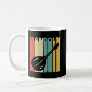 Mandolin Lover Vintage Style Mandolin Silhouette Coffee Mug