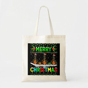 Mandolin Lover Xmas Mandolin Lighting Santa Hat Me Tote Bag