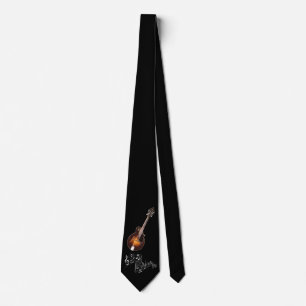 MANDOLIN & MUSIC NOTES TIE