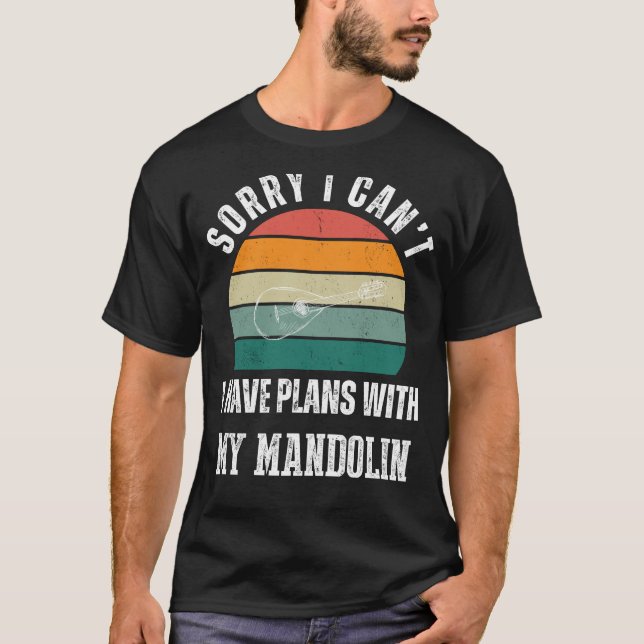 Mandolin Plans Tee: Pluck Humour & Musical Style! T-Shirt (Front)