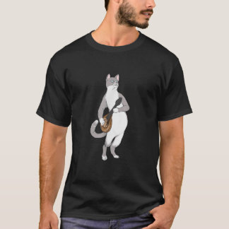 Mandolin Player Cat Mandolin Lover Stringed Instru T-Shirt