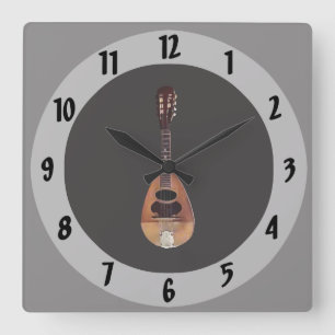 Mandolin Square Wall Clock