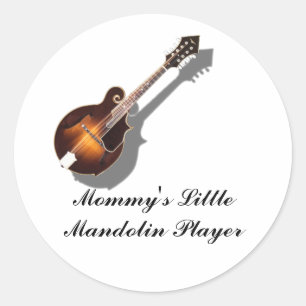 MANDOLIN-STICKER CLASSIC ROUND STICKER