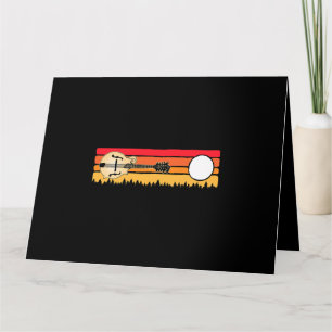 Mandolin Sunset Vintage Bluegrass Music Retro Grap Card