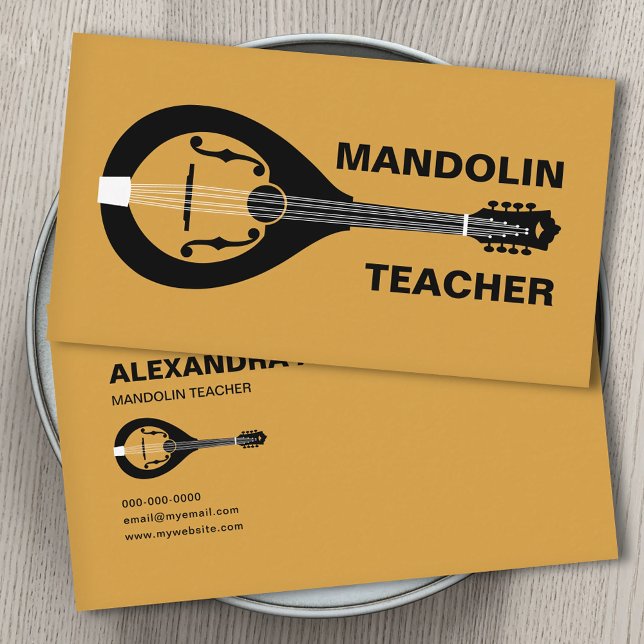 Mandolin Teacher Business Card (Mandolin Teacher Business Card)