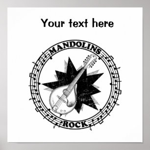 Mandolins Rock folk music Poster