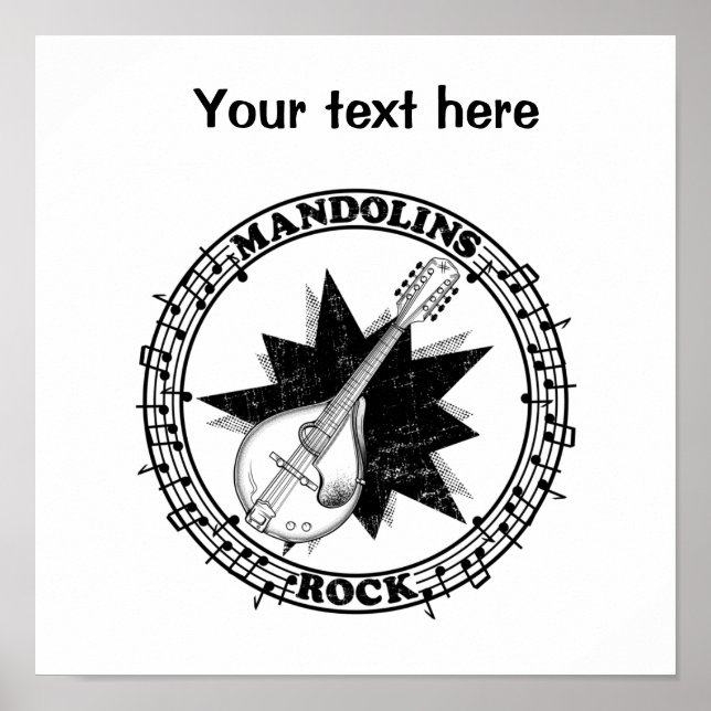 Mandolins Rock folk music Poster (Front)