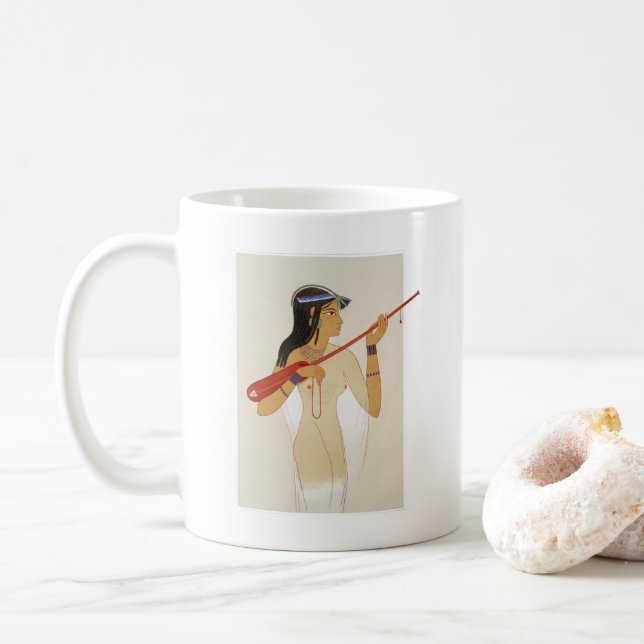 Mandore player - Ancient Egypt Coffee Mug (With Donut)