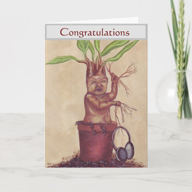 Mandrake New Baby Card (Front)