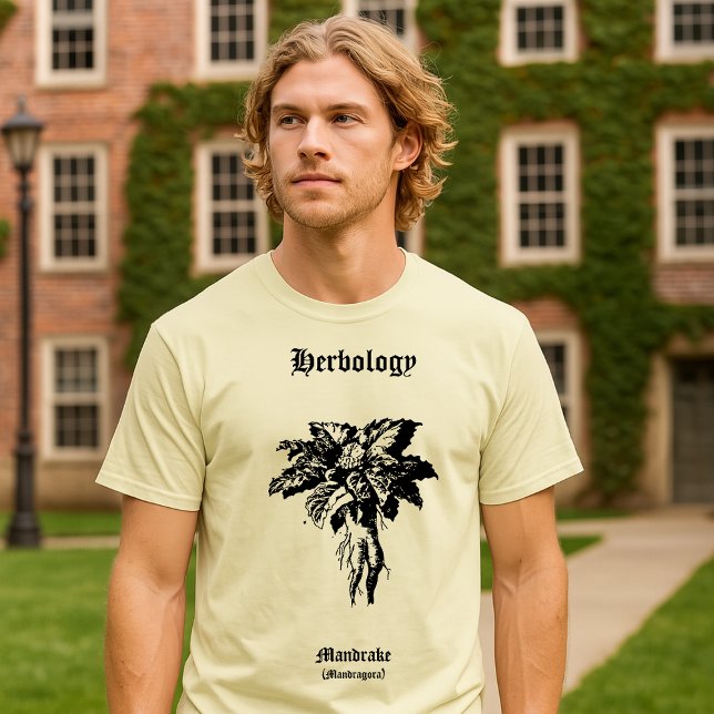Mandrake Root Vintage Woodcut Botanical Art T-Shirt (Creator Uploaded)