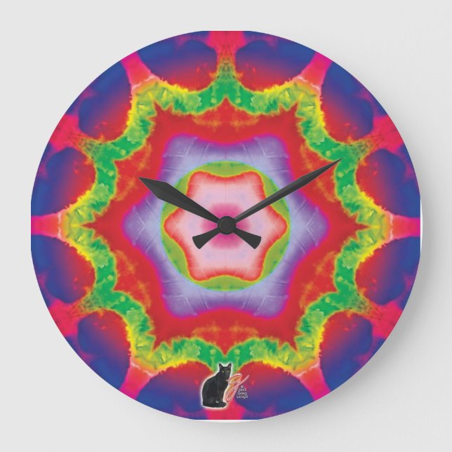 Mandril Kaleidoscope Large Clock (Front)