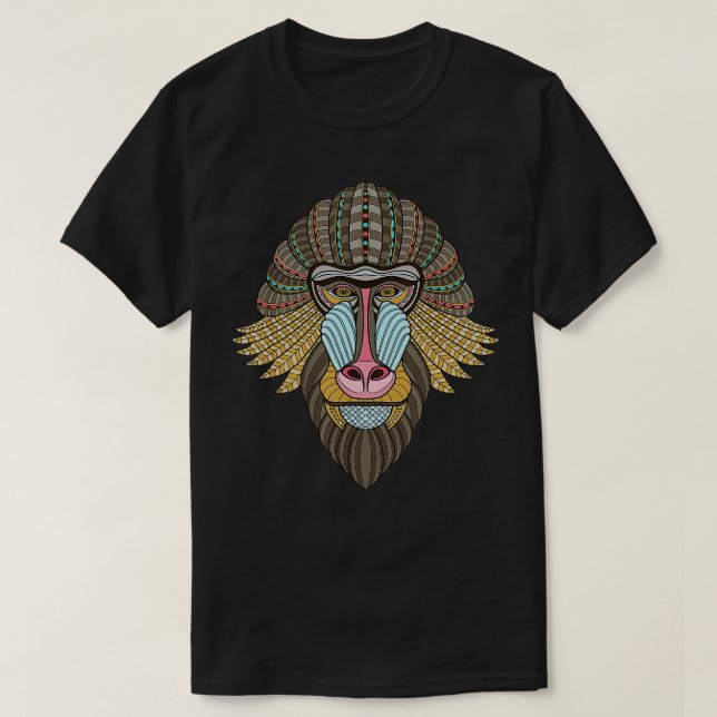 Mandrill Baboon T-Shirt (Design Front)