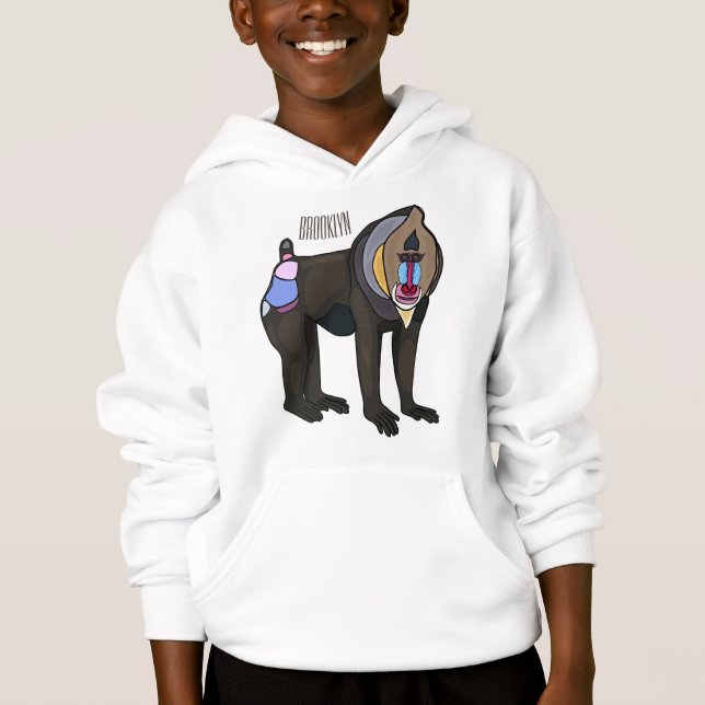 Mandrill cartoon illustration (Front)