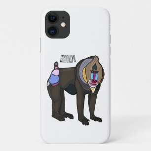 Mandrill cartoon illustration iPhone 11 case