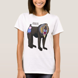 Mandrill cartoon illustration T-Shirt
