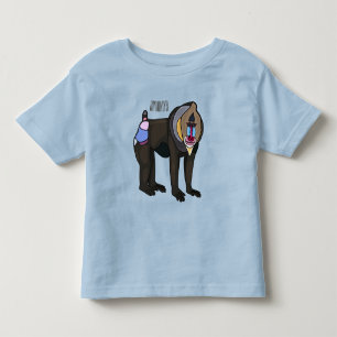 Mandrill cartoon illustration toddler T-Shirt