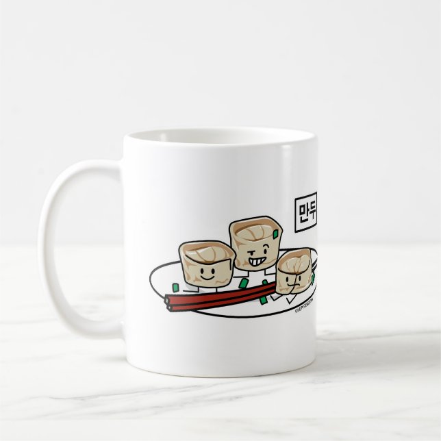 Mandu Korean dumpling dim sum breakfast hangul Coffee Mug (Left)