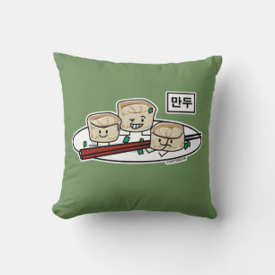 Mandu Korean dumpling dim sum breakfast hangul Cushion