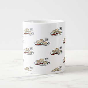 Mandu Korean dumpling dim sum breakfast hangul Large Coffee Mug