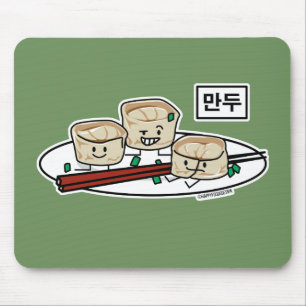 Mandu Korean dumpling dim sum breakfast hangul Mouse Pad