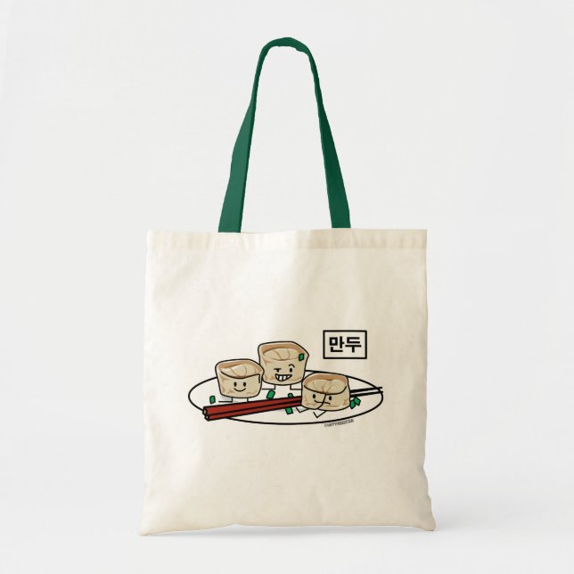 Mandu Korean dumpling dim sum breakfast hangul Tote Bag (Front)