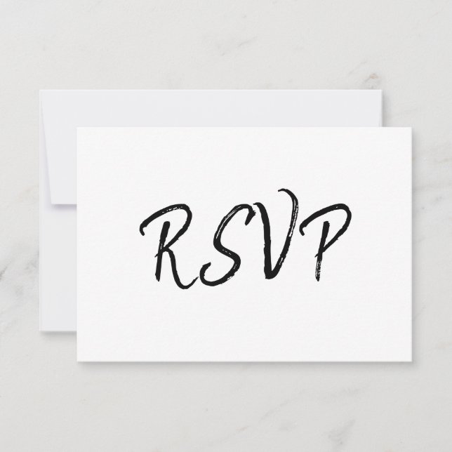 Mandy Minimalist Simple Response RSVP cards (Front)