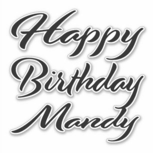 Mandy Name Vorname black Sticker Geburtstag