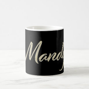 Mandy white gold Handwriting Tasse Kaffeetasse Coffee Mug