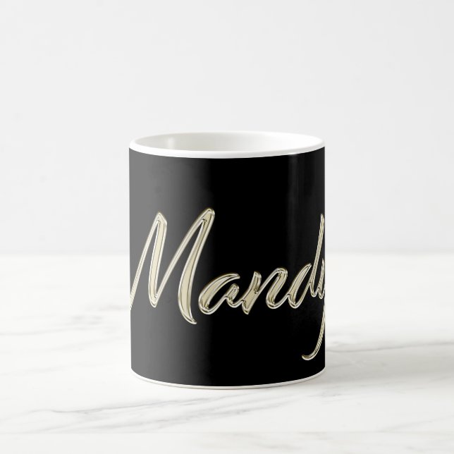 Mandy white gold Handwriting Tasse Kaffeetasse Coffee Mug (Center)