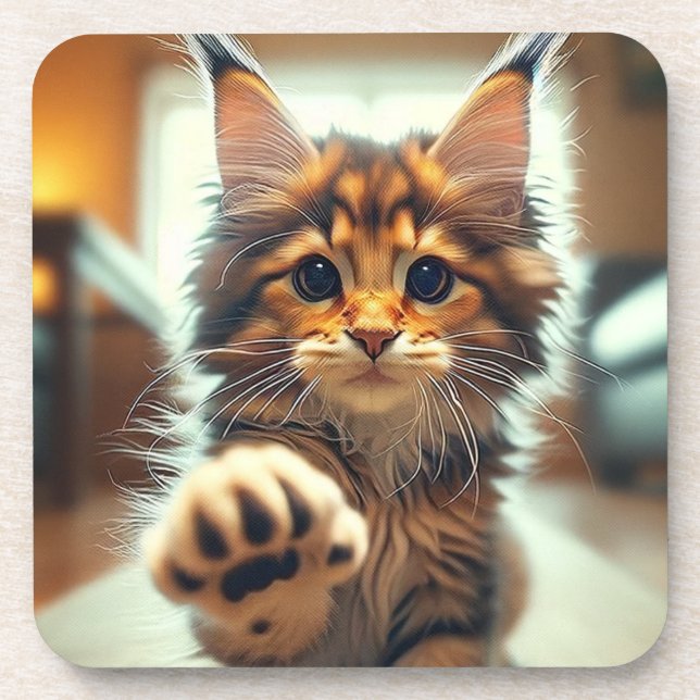 Mane Coon Kitten Coaster (Front)
