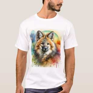 Maned Wolf 210624AREF112 - Watercolor T-Shirt