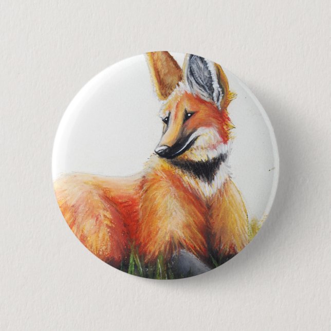 Maned Wolf Button (Front)