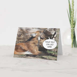 Maned Wolf Greeting Card
