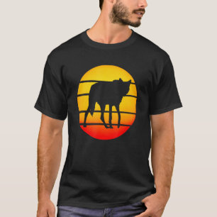 Maned Wolf South American Wolf Sunset Design T-Shirt