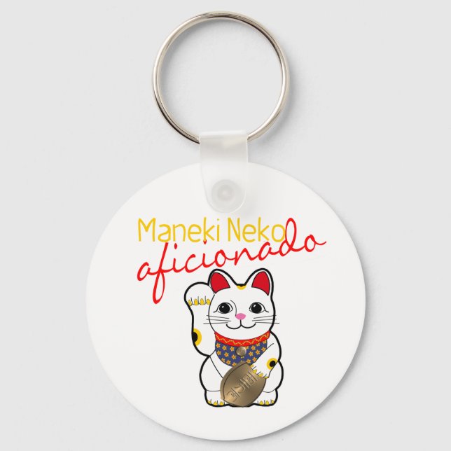 Maneki Neko Aficionado Key Ring (Front)