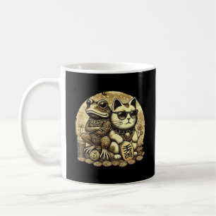 Maneki Neko and Jin Chan - Luck and Prosperity Coffee Mug