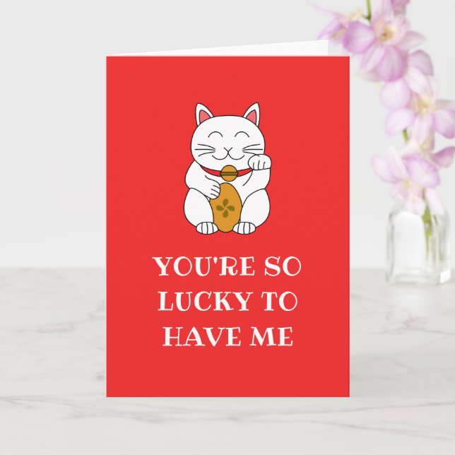 Maneki Neko Card (Orchid)